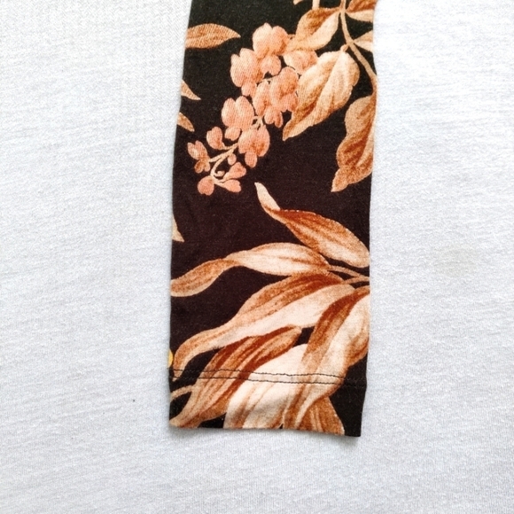 H&M Women's Floral Long Sleeve Top Sz XS Bohemian Fall Feminine Bodycon Cottage - Picture 6 of 7